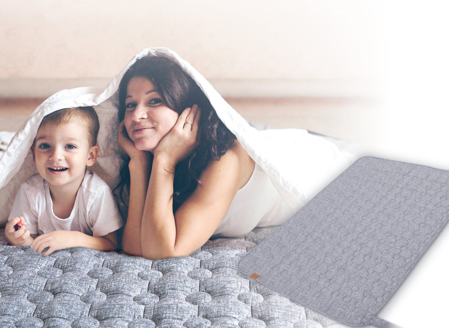Parklon Onsu Mat - Water Heated Mattress Pad (Grey, Queen)